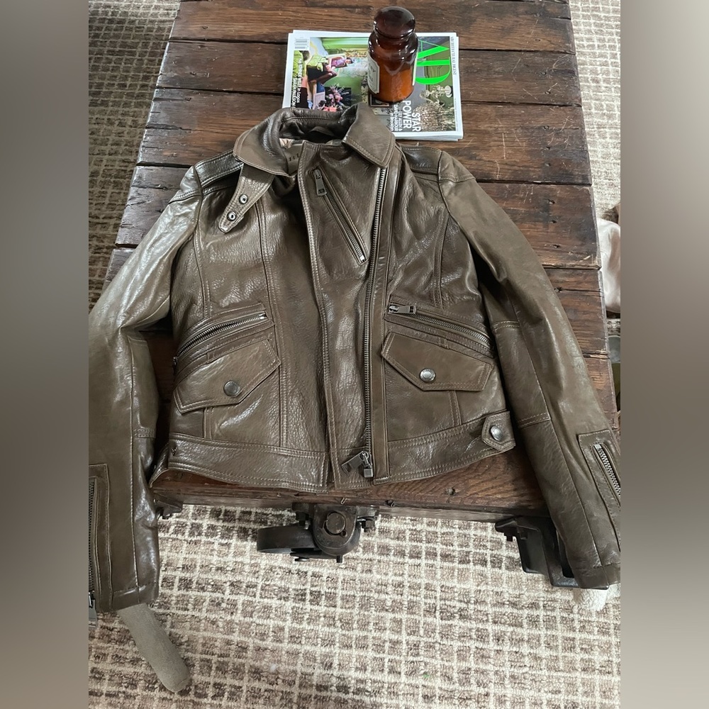 Lambs leather Burberry leather jacket